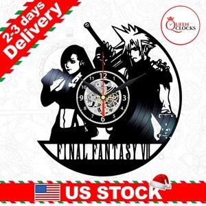 World of Final Fantasy 7 VII Clock Vinyl Wall Gift
